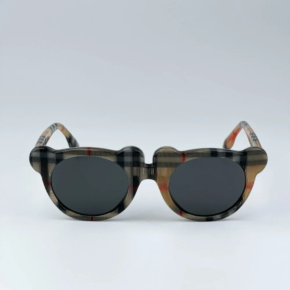 Burberry JB4355 KIDS 377887 BRAND NEW Sunglasses Vintage Check Grey Round Unisex